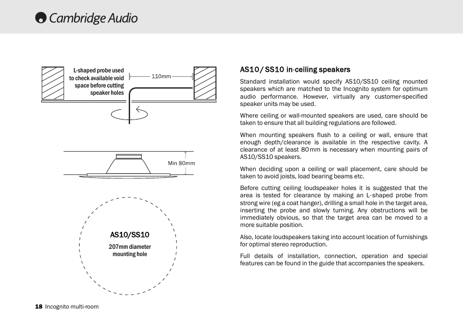 Cambridge Audio Multi-room speaker system User Manual | Page 18 / 194
