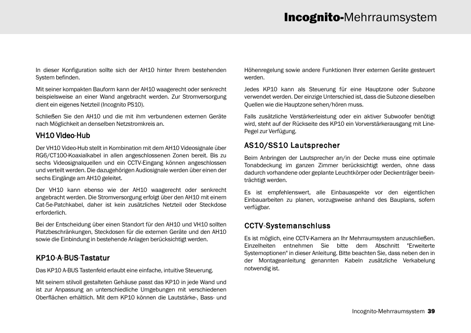 Incognito-mehrraumsystem | Cambridge Audio Multi-room speaker system User Manual | Page 39 / 194