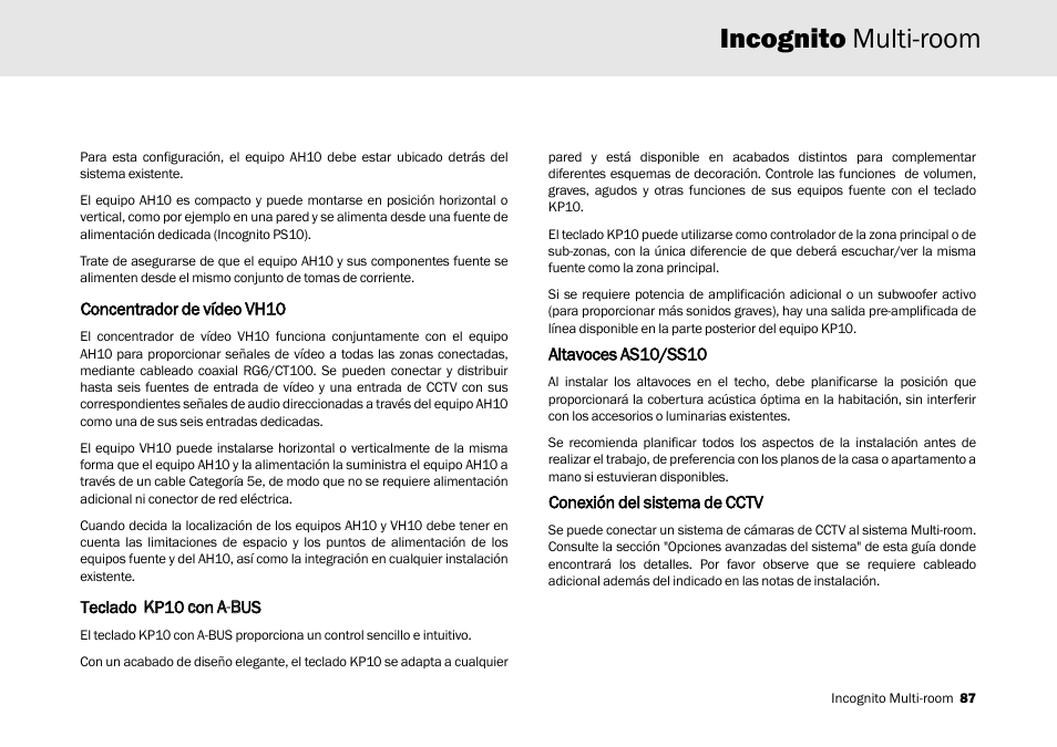 Incognito multi-room | Cambridge Audio Multi-room speaker system User Manual | Page 87 / 194