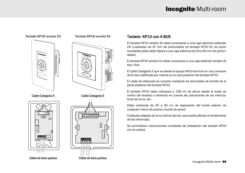 Incognito multi-room | Cambridge Audio Multi-room speaker system User Manual | Page 89 / 194