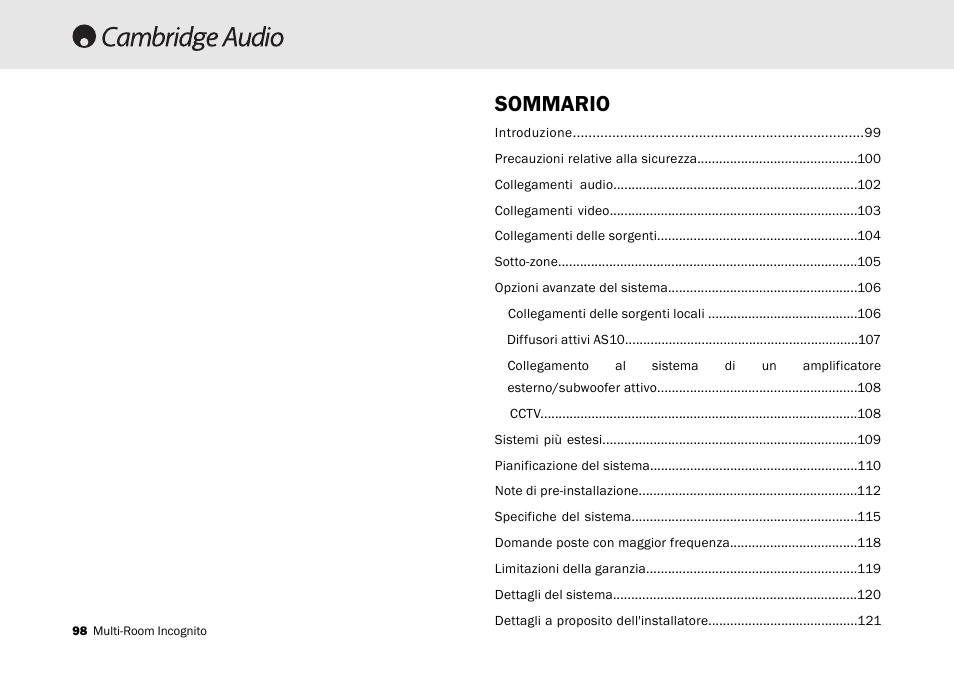 Cambridge Audio Multi-room speaker system User Manual | Page 98 / 194