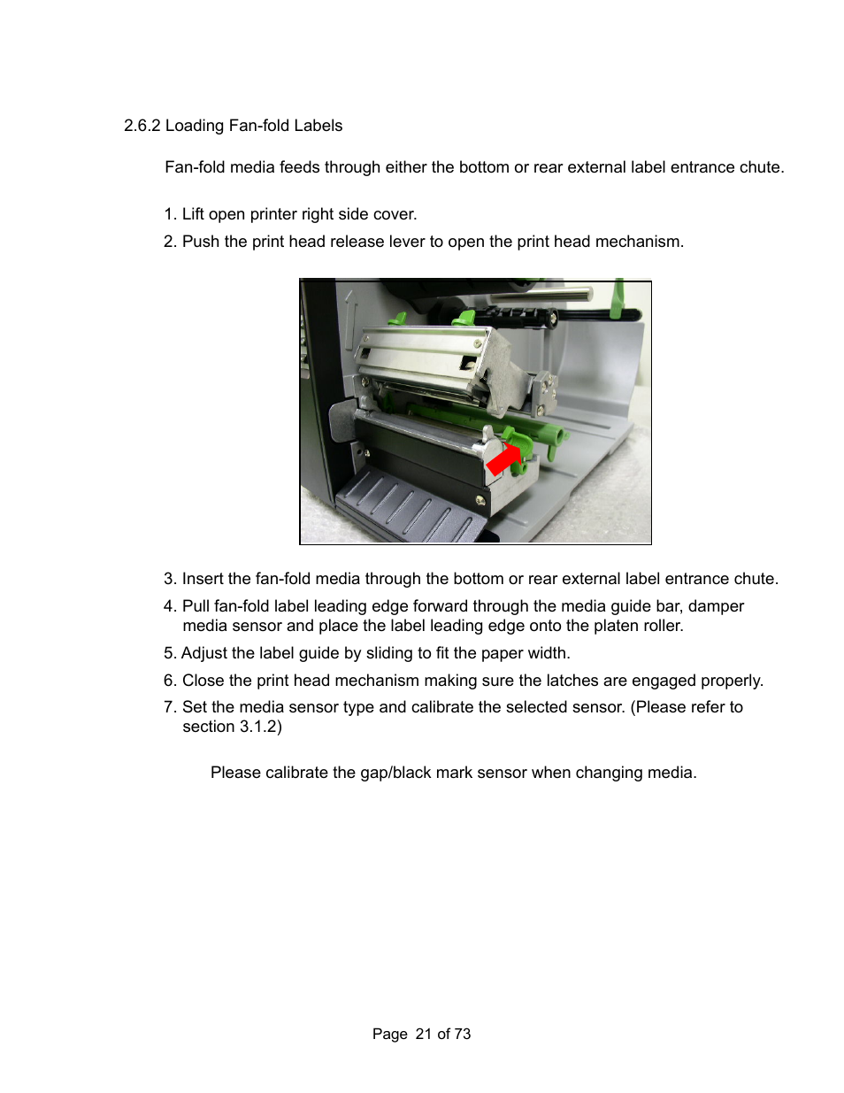 2 loading fan-fold labels | AMT Datasouth M7 User Manual | Page 21 / 73