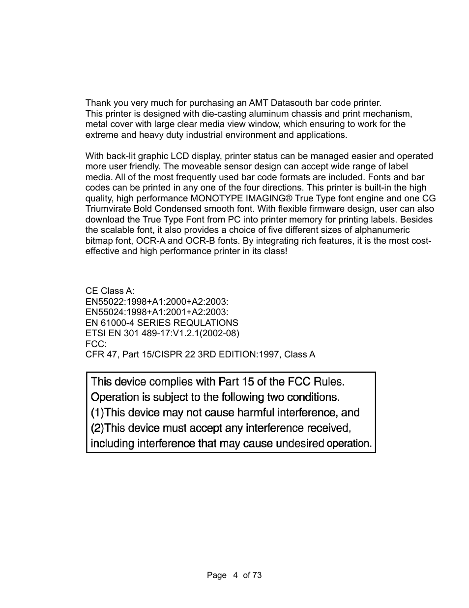 Introduction, 1 product introduction, 2 compliances | AMT Datasouth M7 User Manual | Page 4 / 73