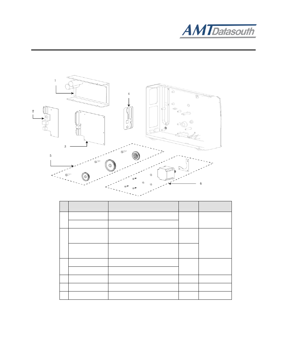 M7 series, Thermal printer service manua, 6 electronics maintenance kit & drive system | AMT Datasouth M7plus User Manual | Page 7 / 19