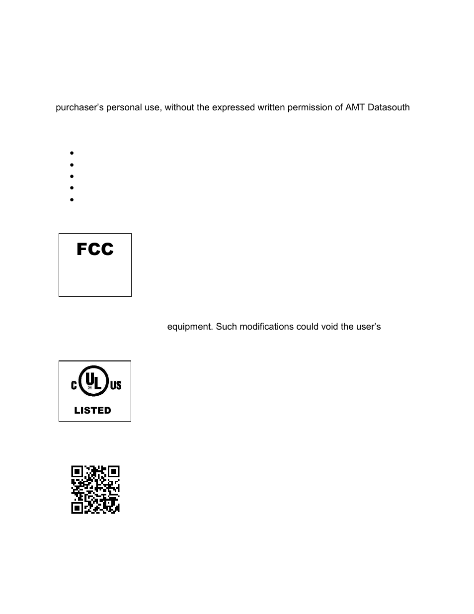 Copyright declaration, Class b | AMT Datasouth Documax 5380 User Manual | Page 2 / 38
