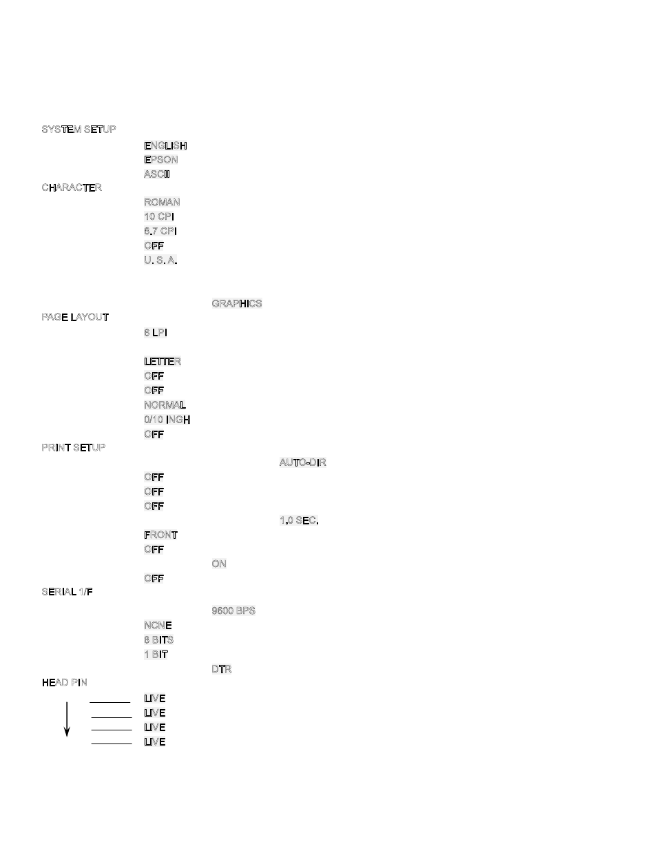 Factory default settings | AMT Datasouth Documax 5380 User Manual | Page 25 / 38