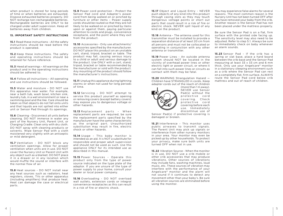 Angelcare AC701 User Manual | Page 3 / 17