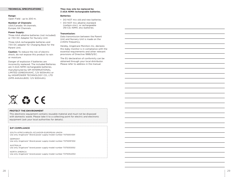 Angelcare AC1100 User Manual | Page 15 / 17