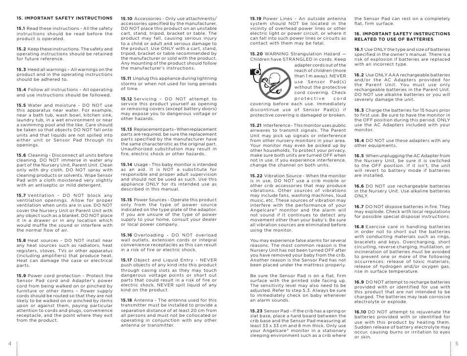 Angelcare AC403 User Manual | Page 3 / 17