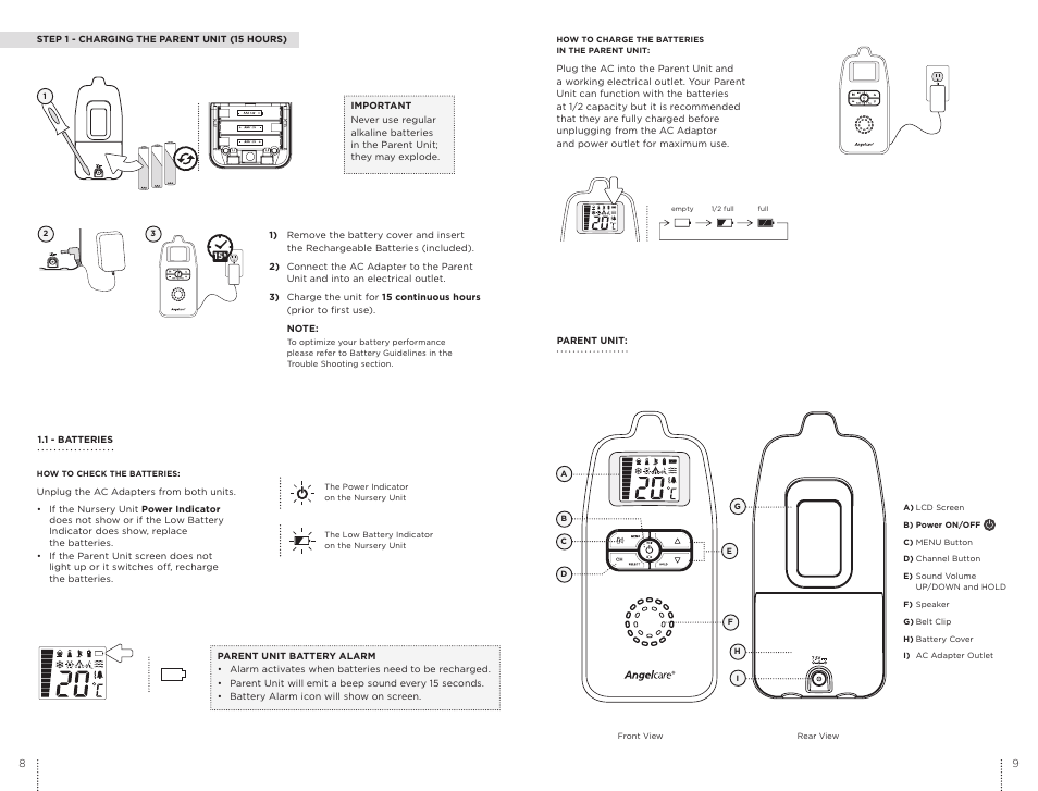 Angelcare AC403 User Manual | Page 5 / 17