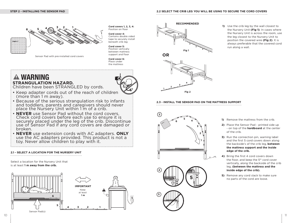 Warning | Angelcare AC403 User Manual | Page 6 / 17