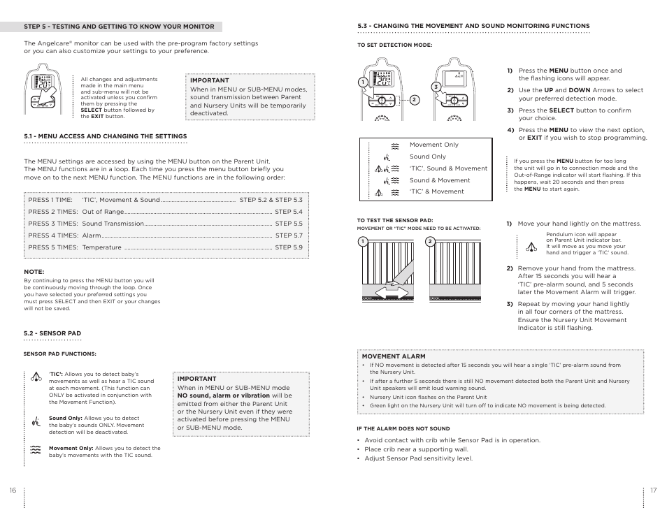 Angelcare AC403 User Manual | Page 9 / 17