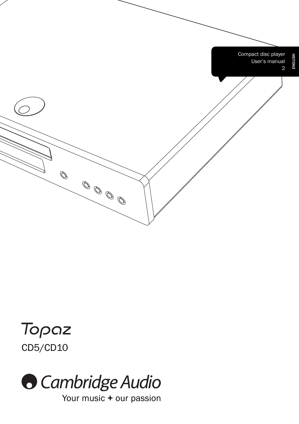 Cambridge Audio TOPAZ CD5 User Manual | 10 pages