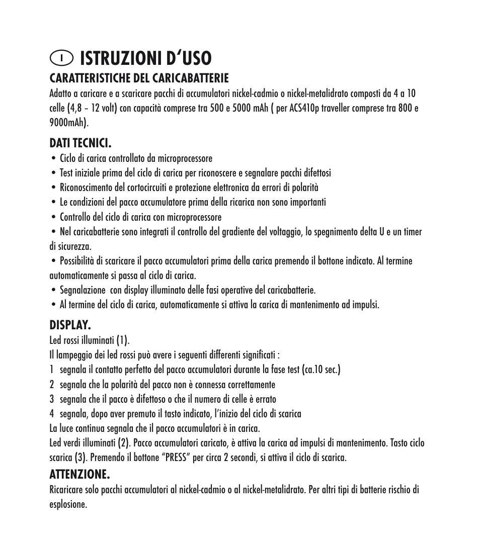 Istruzioni d‘uso | ANSMANN 5C07063 ACS 410 traveller mobil User Manual | Page 10 / 32