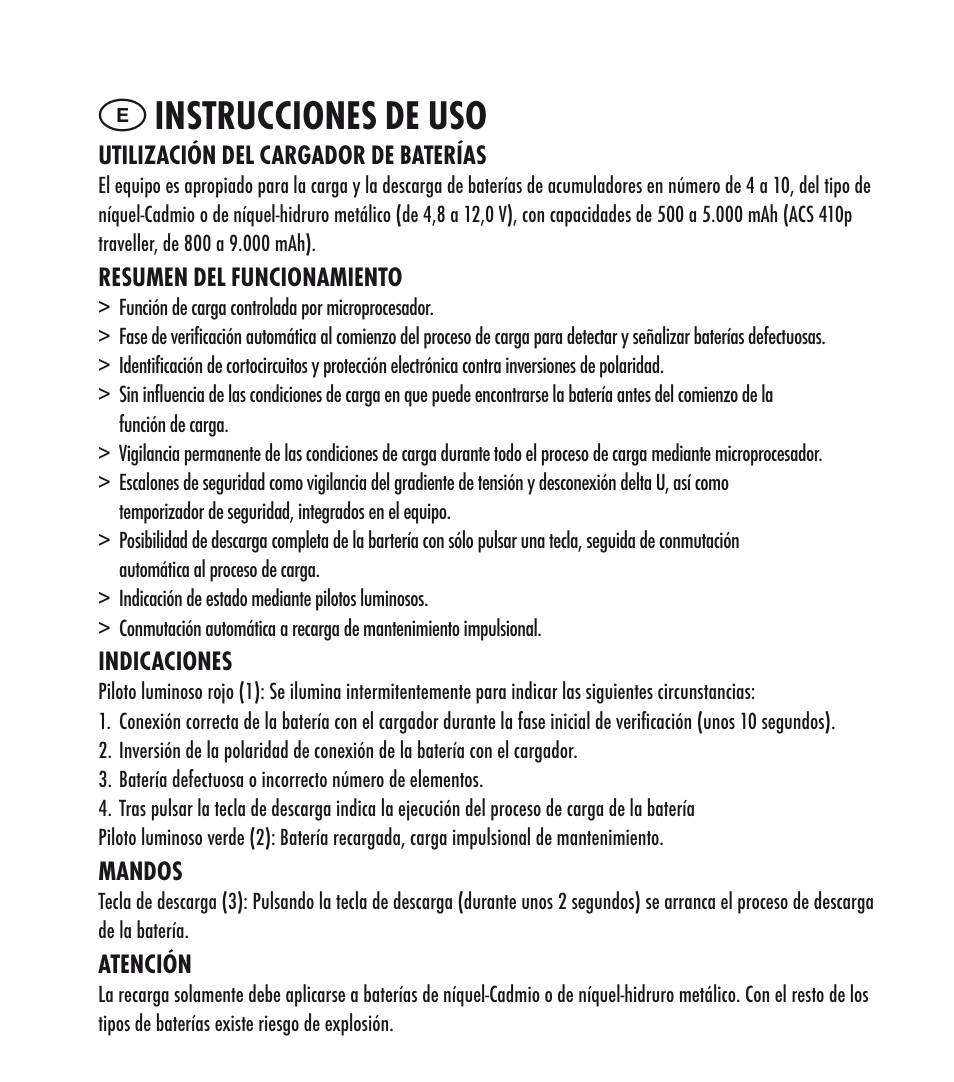 Instrucciones de uso | ANSMANN 5C07063 ACS 410 traveller mobil User Manual | Page 14 / 32