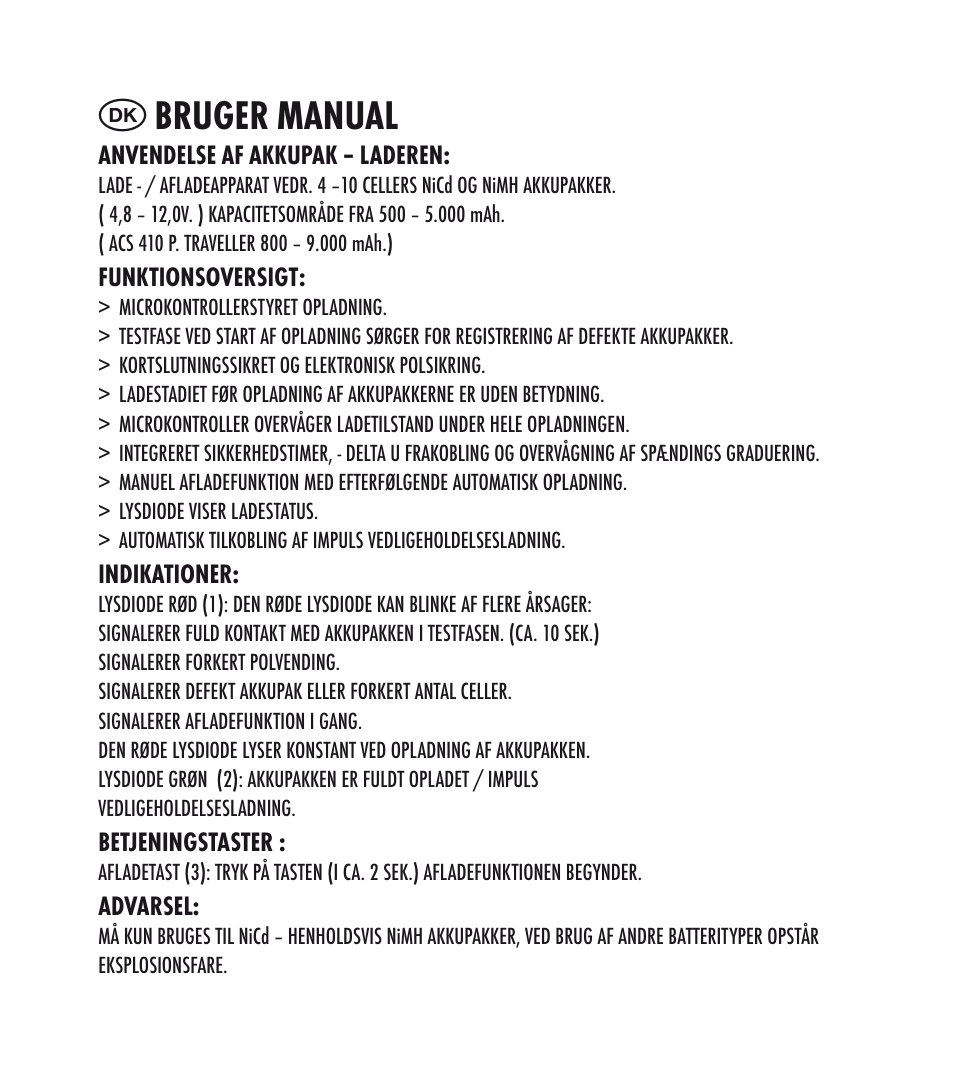 Bruger manual | ANSMANN 5C07063 ACS 410 traveller mobil User Manual | Page 18 / 32