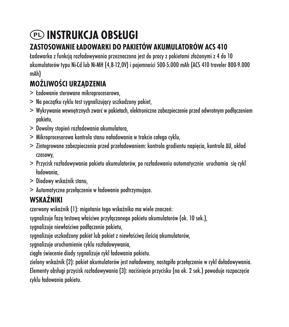 Instrukcja obsługi | ANSMANN 5C07063 ACS 410 traveller mobil User Manual | Page 24 / 32