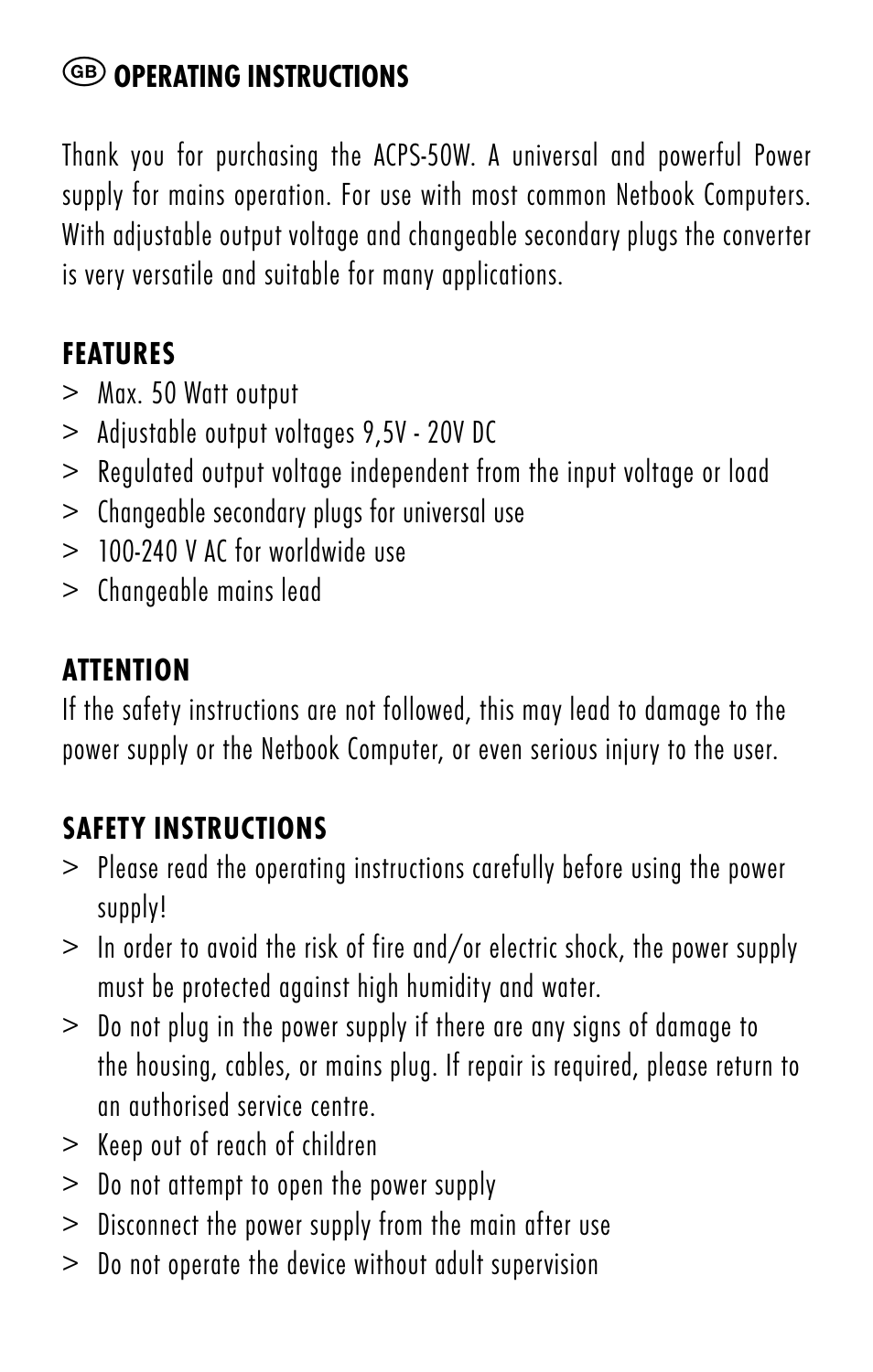 ANSMANN 1200-0001 ACPS 50W User Manual | Page 6 / 56