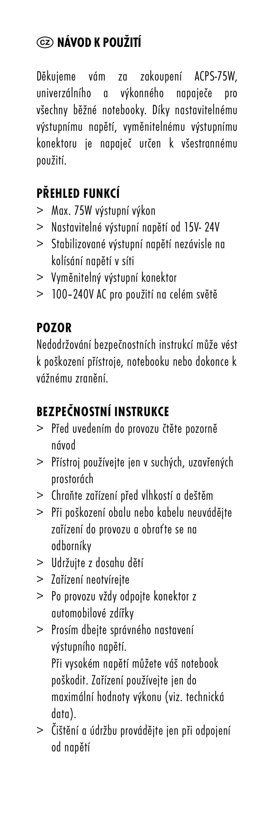 ANSMANN 1200-0005 ACPS 75W User Manual | Page 10 / 56