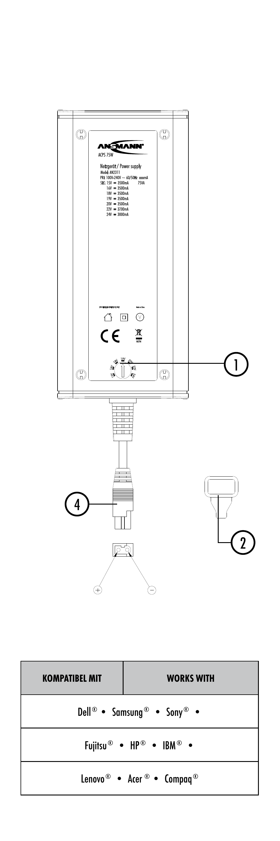 ANSMANN 1200-0005 ACPS 75W User Manual | Page 3 / 56