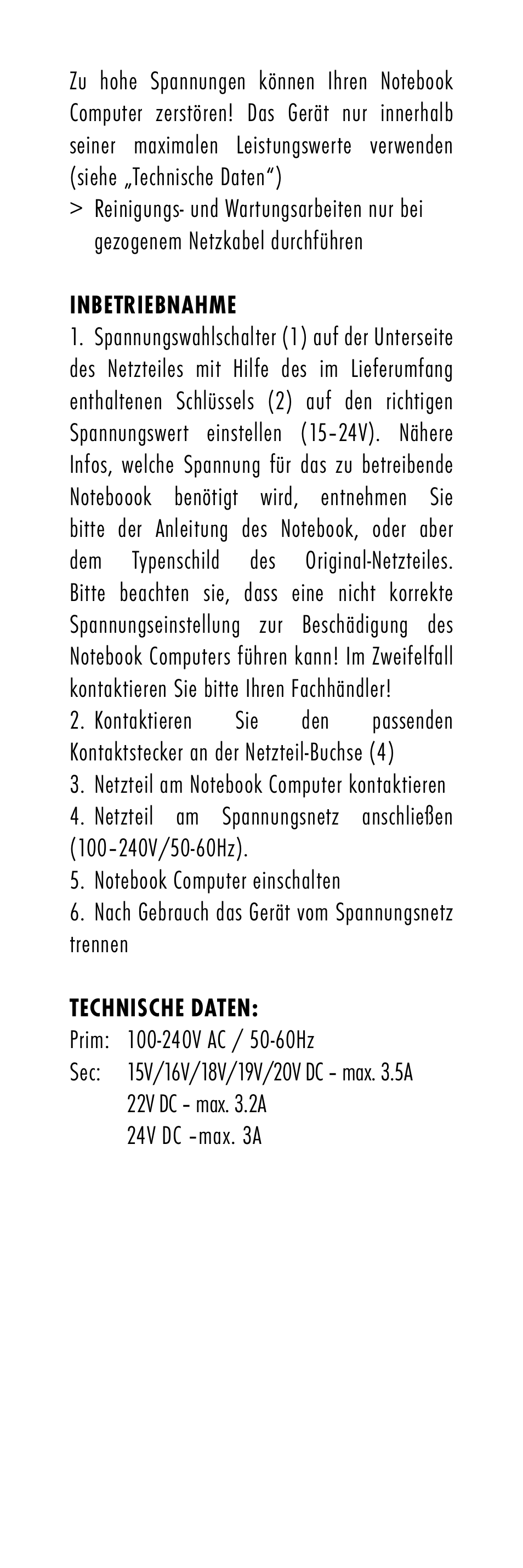 ANSMANN 1200-0005 ACPS 75W User Manual | Page 5 / 56