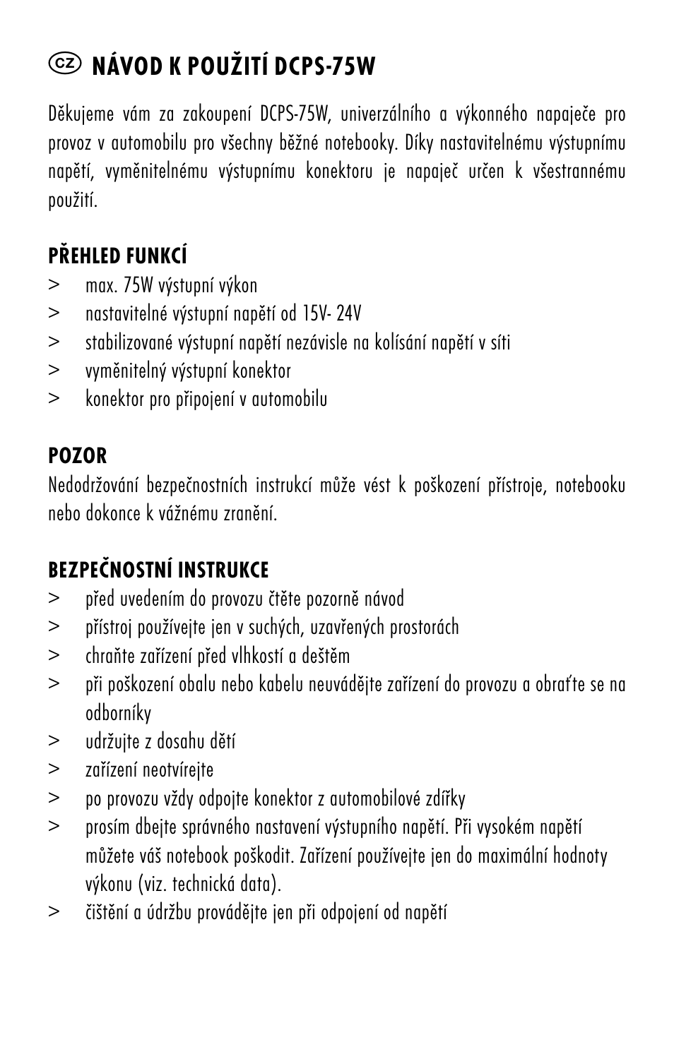 ANSMANN 1200-0006 DCPS 75W User Manual | Page 10 / 56