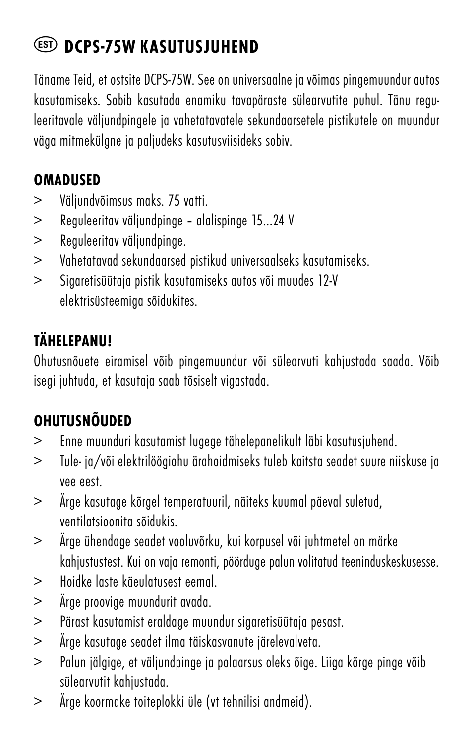 ANSMANN 1200-0006 DCPS 75W User Manual | Page 16 / 56