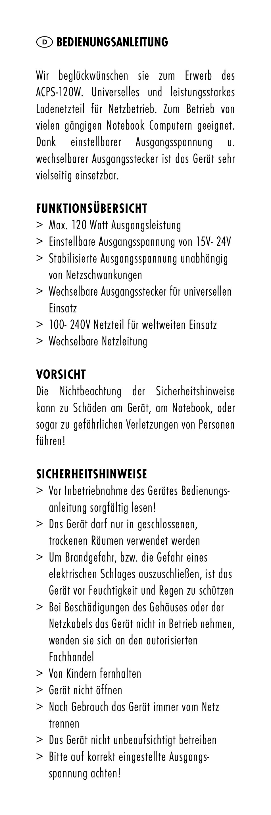 ANSMANN 1200-0007 ACPS 120W User Manual | Page 4 / 56