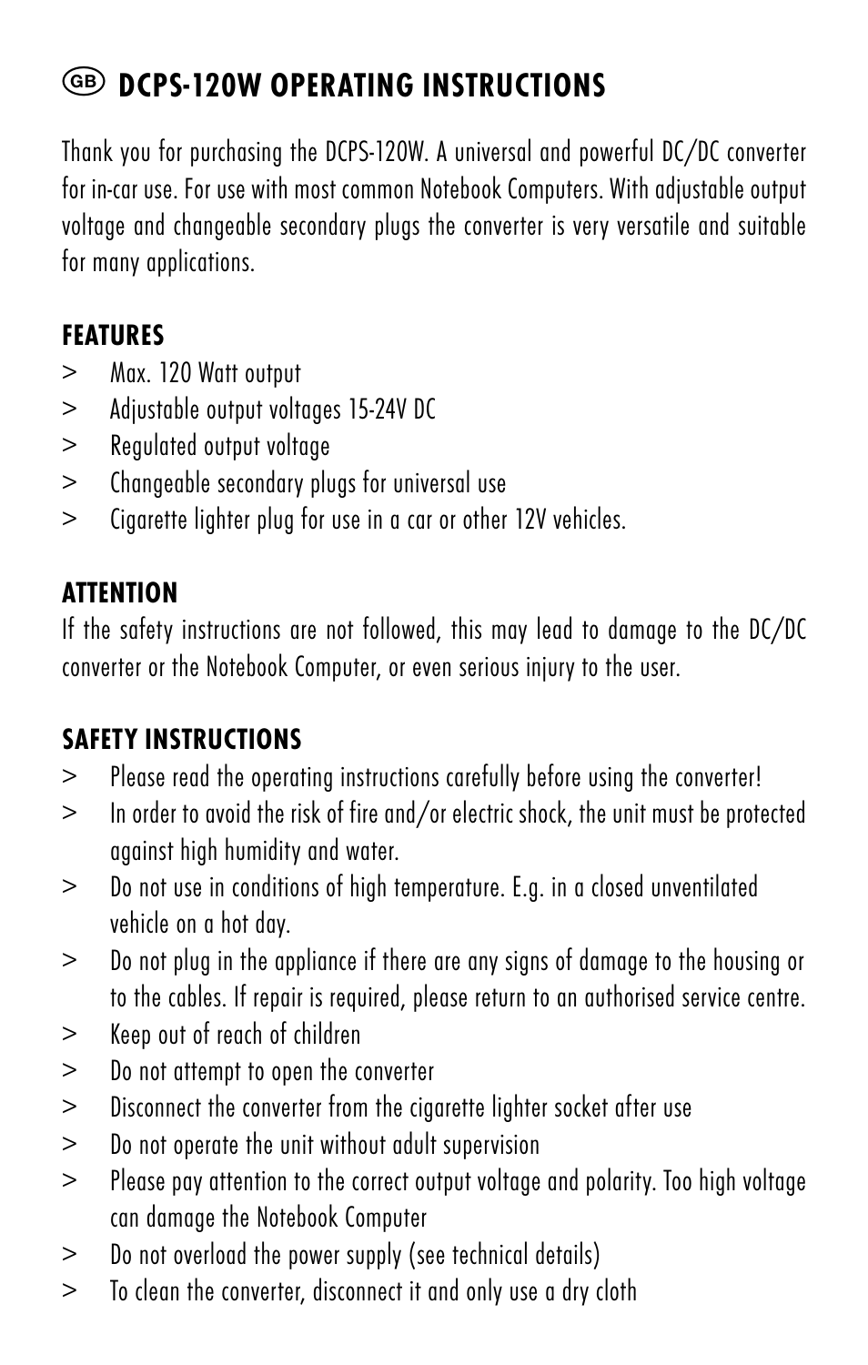 ANSMANN 1200-0008 DCPS 120W User Manual | Page 6 / 56