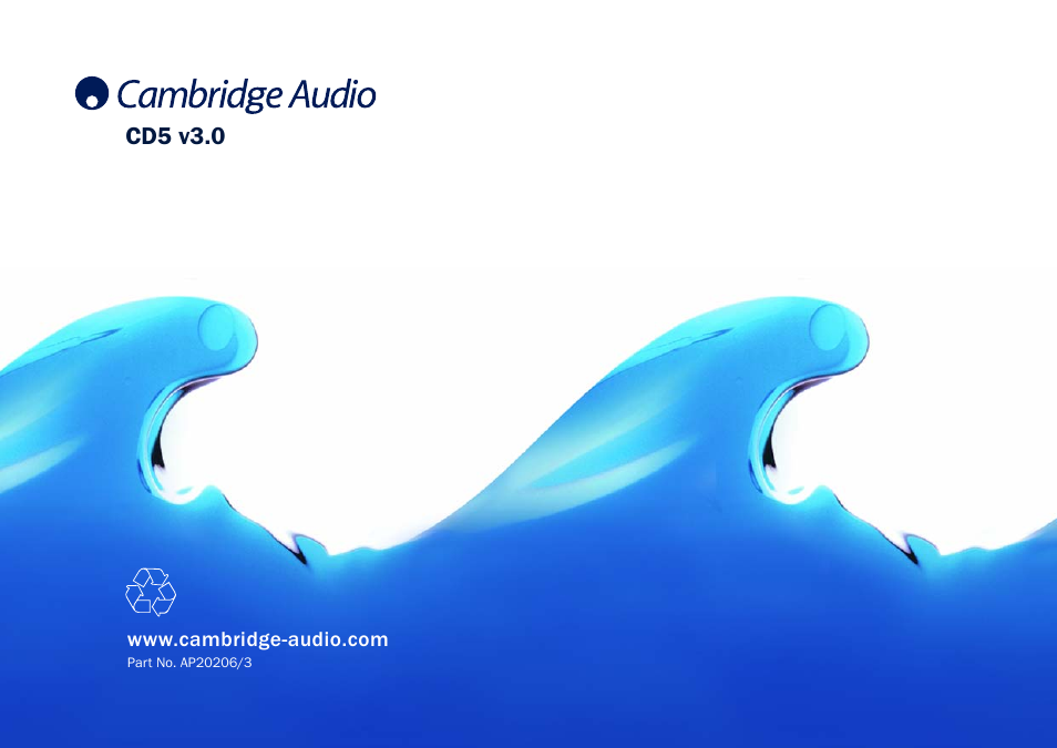 Cd5 v3.0 | Cambridge Audio CD5 User Manual | Page 16 / 16