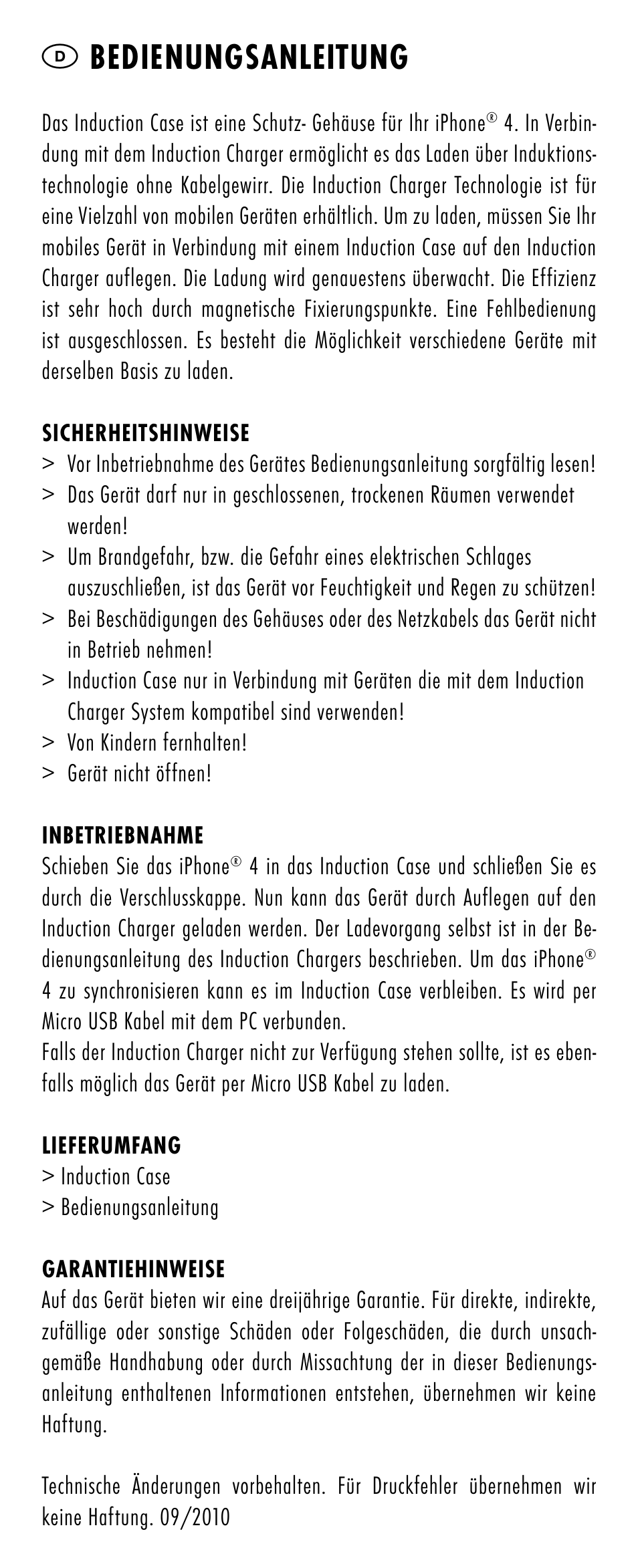 Dbedienungsanleitung | ANSMANN 1700-0002 Induction Case iPhone 4 User Manual | Page 3 / 28