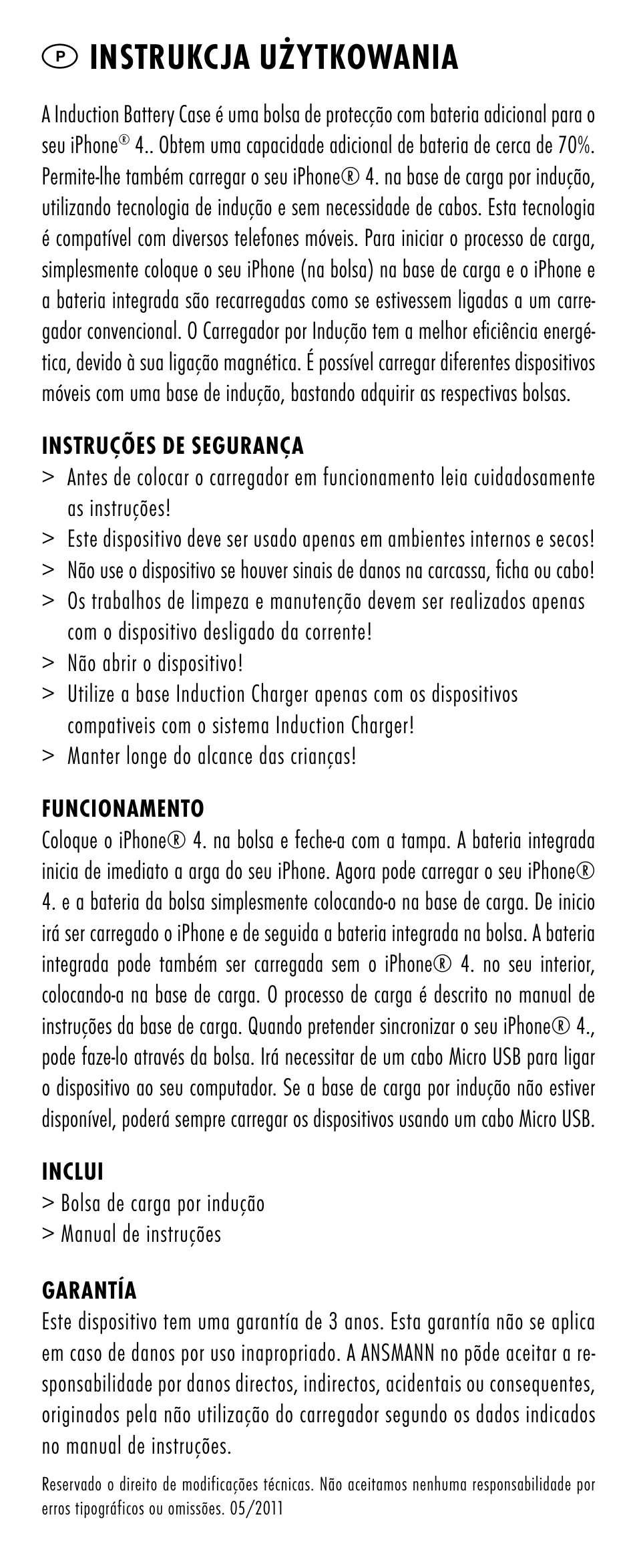 Pinstrukcja użytkowania | ANSMANN 1700-0006 Induction Battery Case User Manual | Page 16 / 28
