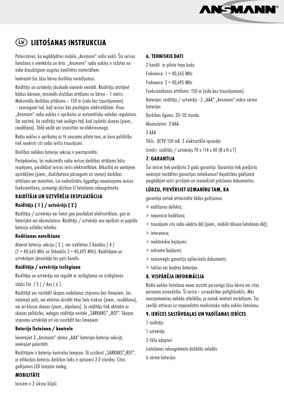 ANSMANN 5070063 Babyphnone London User Manual | Page 10 / 25