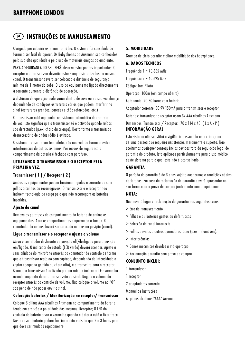 ANSMANN 5070063 Babyphnone London User Manual | Page 13 / 25