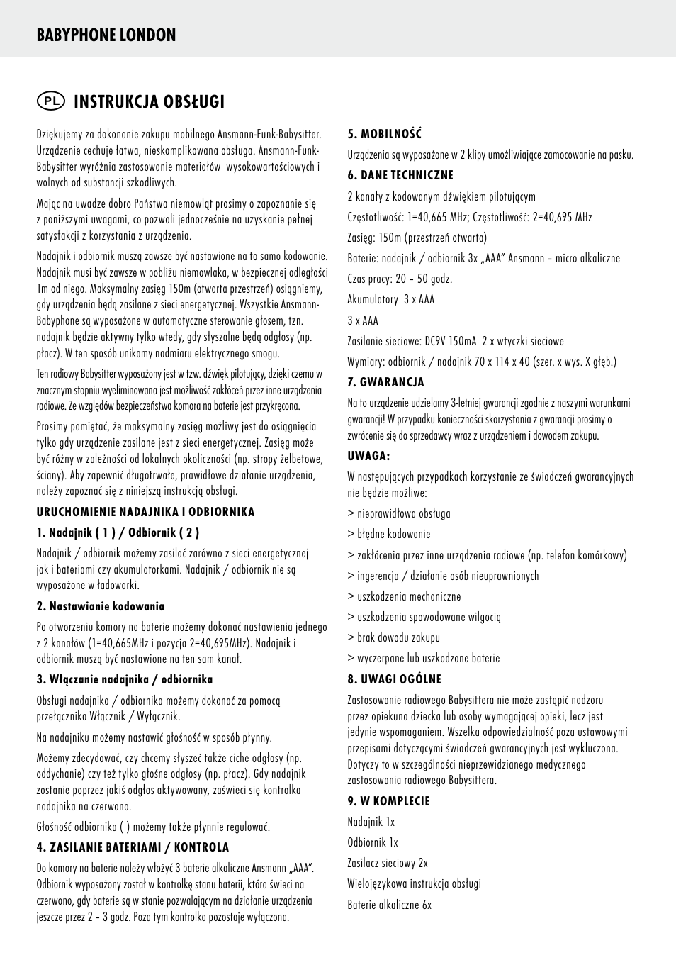ANSMANN 5070063 Babyphnone London User Manual | Page 15 / 25