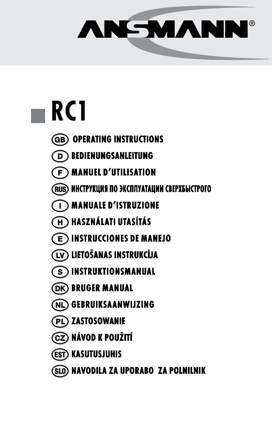 ANSMANN 5101103 RC1 User Manual | 32 pages