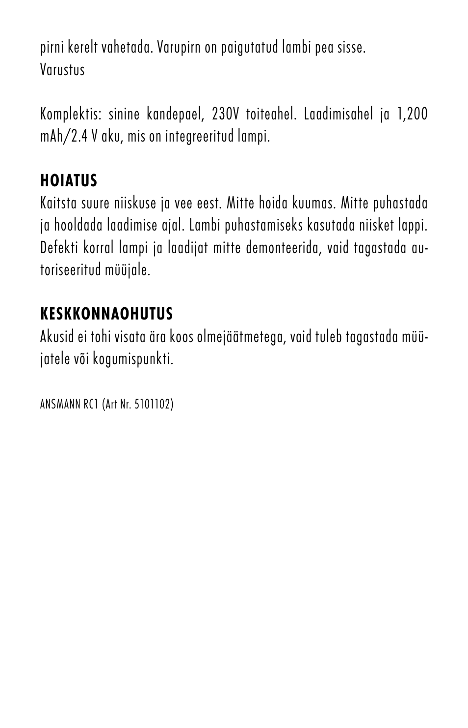 ANSMANN 5101103 RC1 User Manual | Page 29 / 32