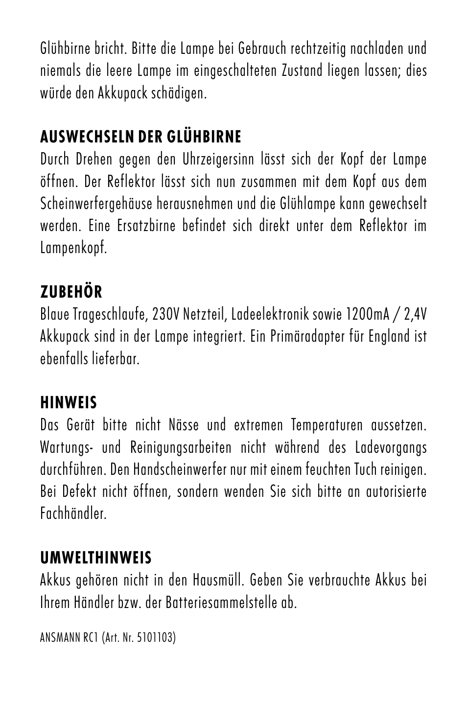 ANSMANN 5101103 RC1 User Manual | Page 5 / 32