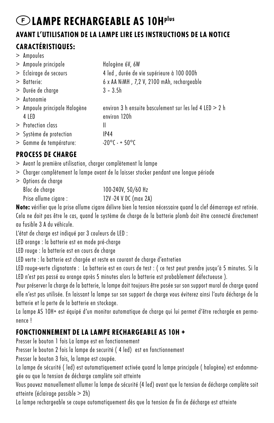 Lampe rechargeable as 10h | ANSMANN 5102133 AS 10Hplus User Manual | Page 10 / 32