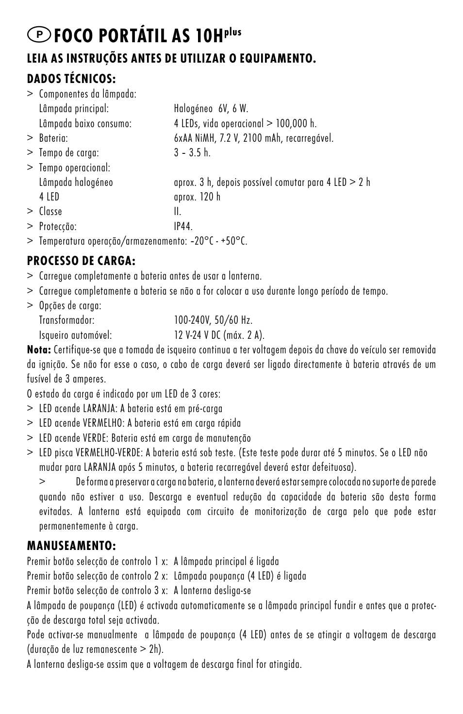 Foco portátil as 10h | ANSMANN 5102133 AS 10Hplus User Manual | Page 22 / 32