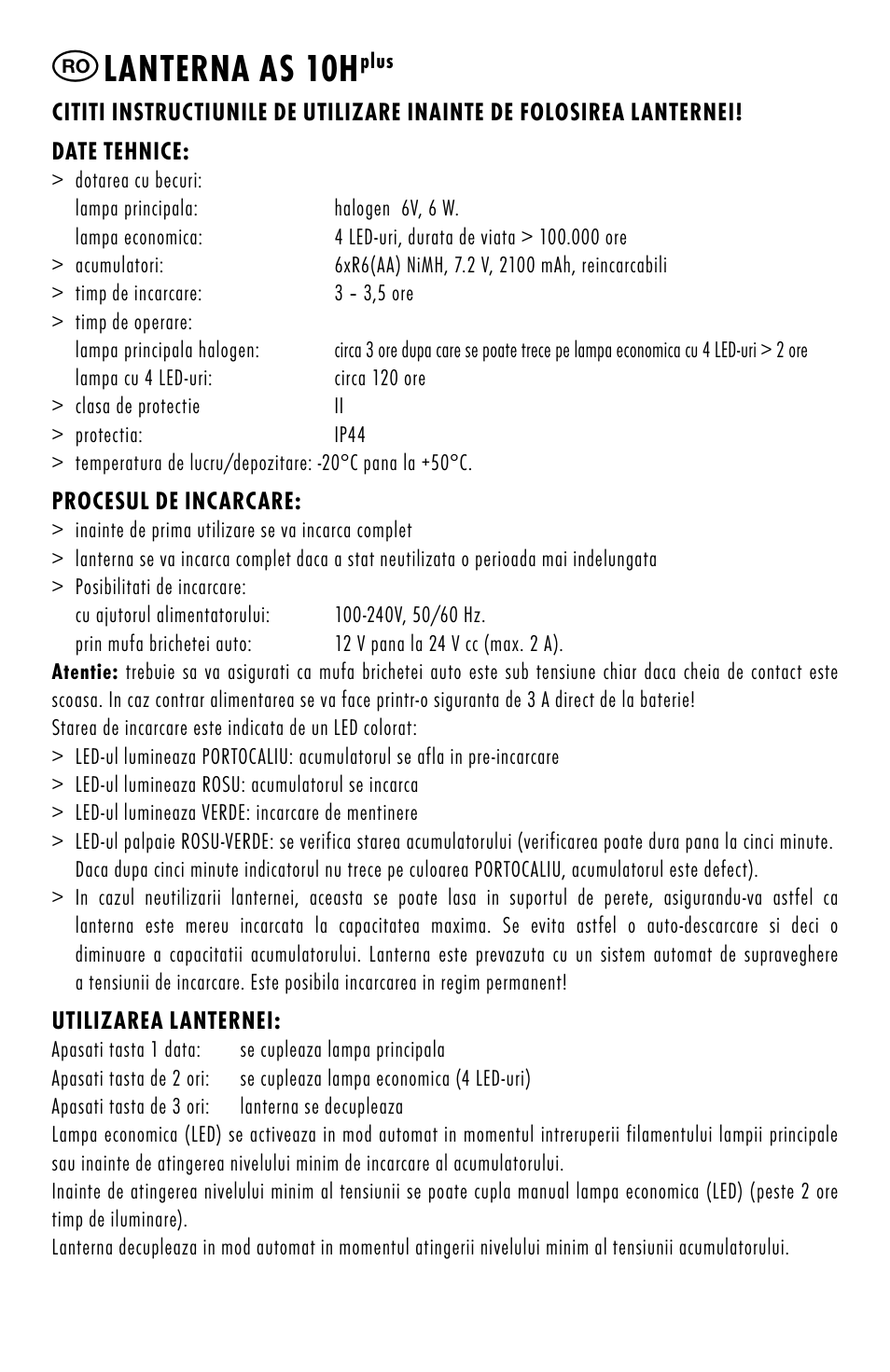 Lanterna as 10h | ANSMANN 5102133 AS 10Hplus User Manual | Page 24 / 32