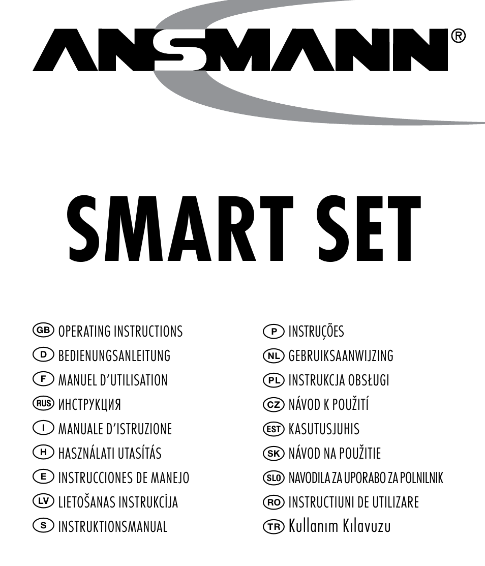 ANSMANN 5107463 Smartset User Manual | 44 pages