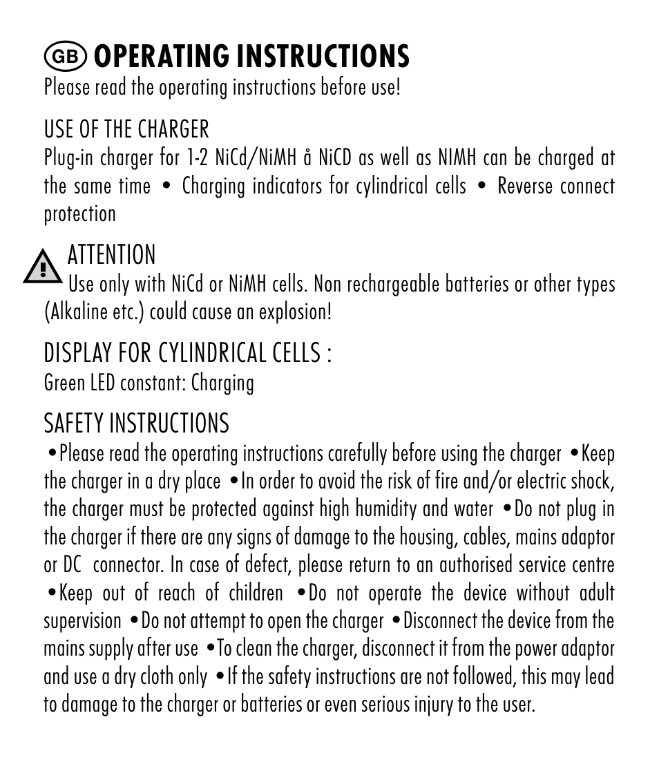 Operating instructions | ANSMANN 5107463 Smartset User Manual | Page 2 / 44