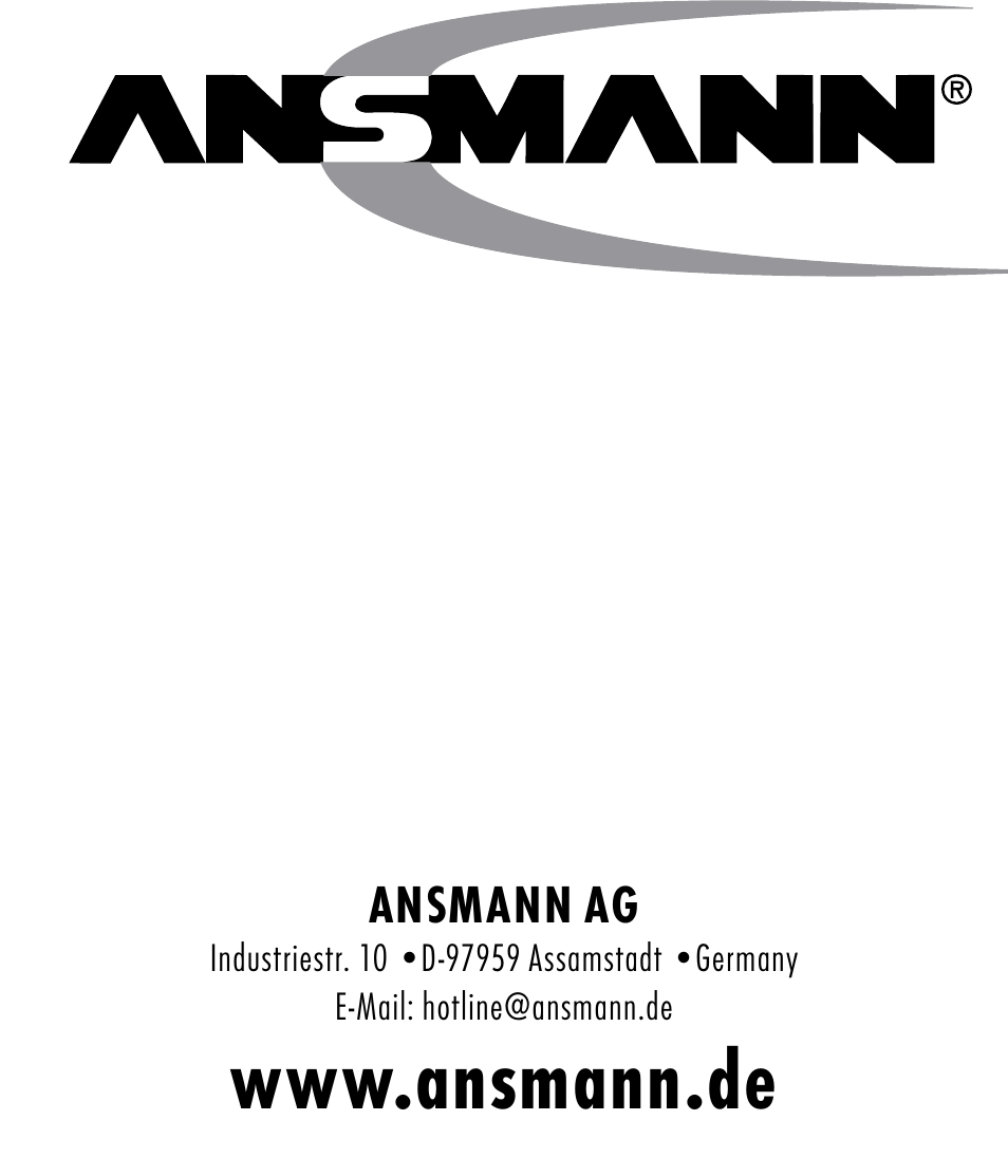 ANSMANN 5107543 maxE Power Set User Manual | Page 40 / 40
