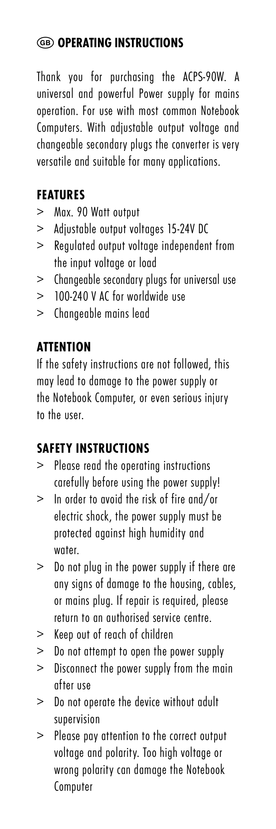 ANSMANN 5211003 ACPS 90W User Manual | Page 6 / 56