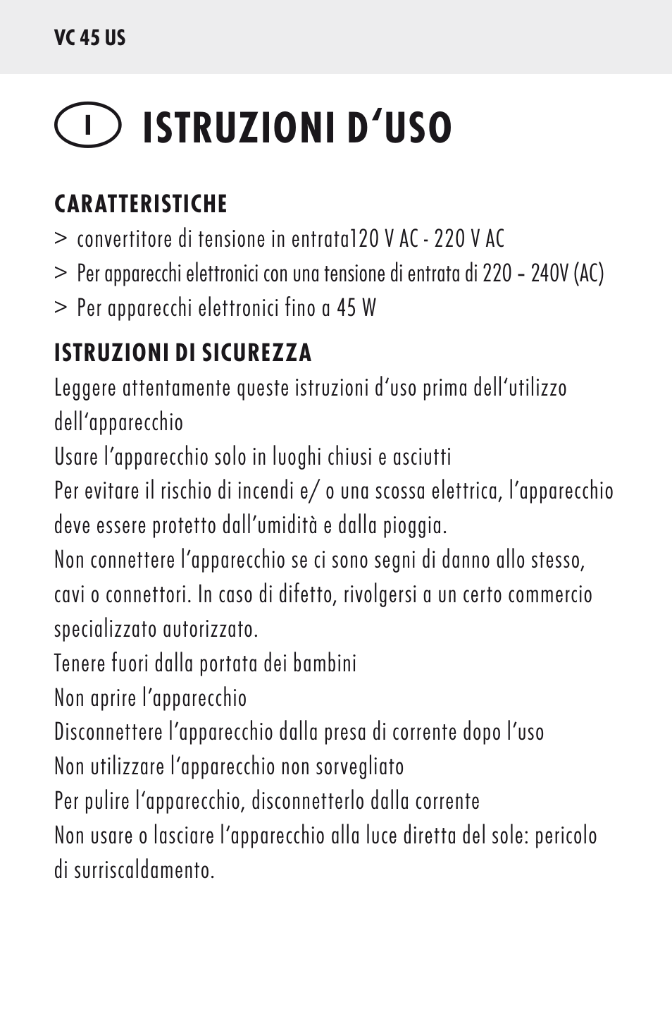Istruzioni d‘uso | ANSMANN 5500022 VC 45 US User Manual | Page 10 / 36