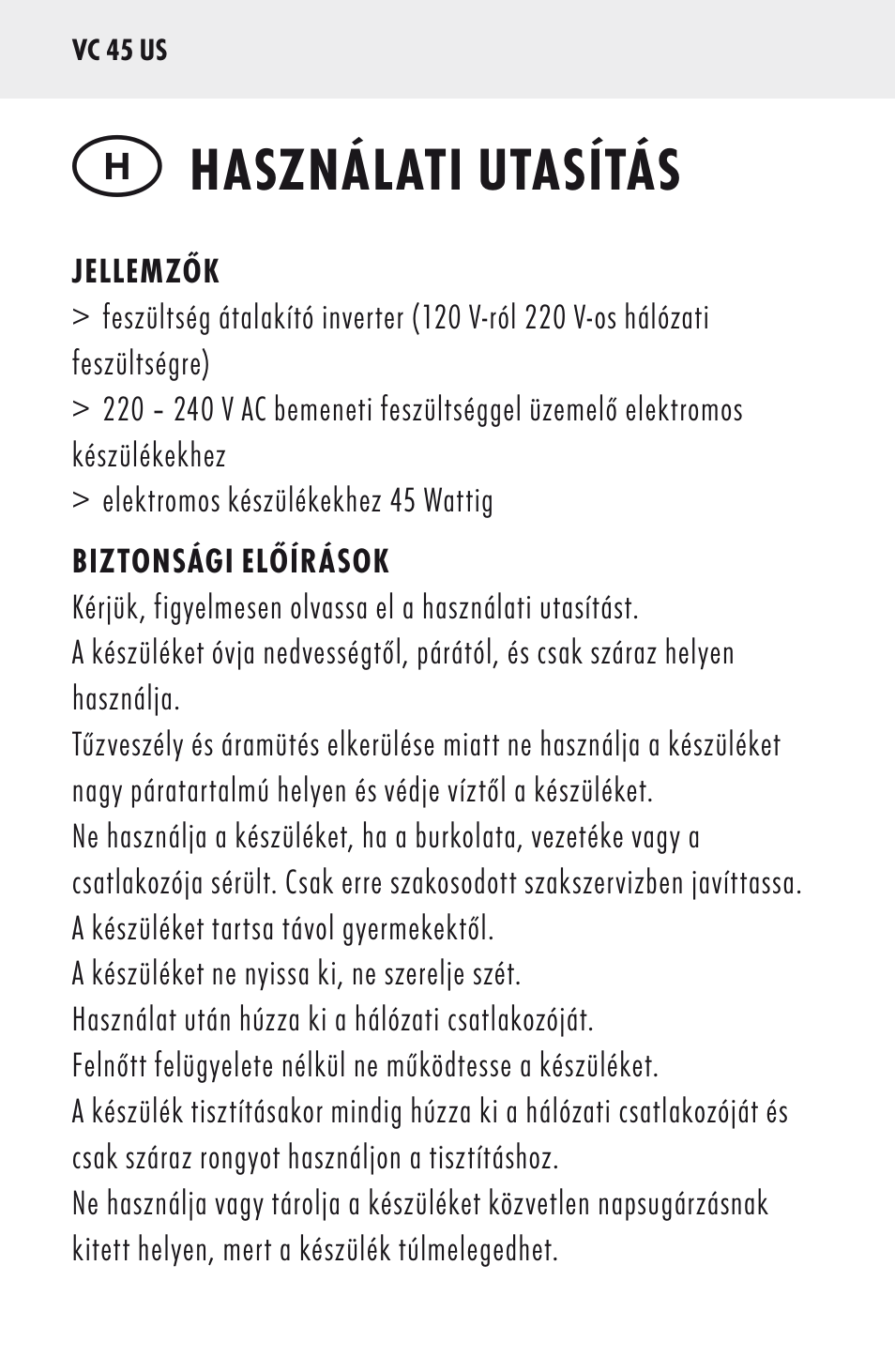 Használati utasítás | ANSMANN 5500022 VC 45 US User Manual | Page 12 / 36