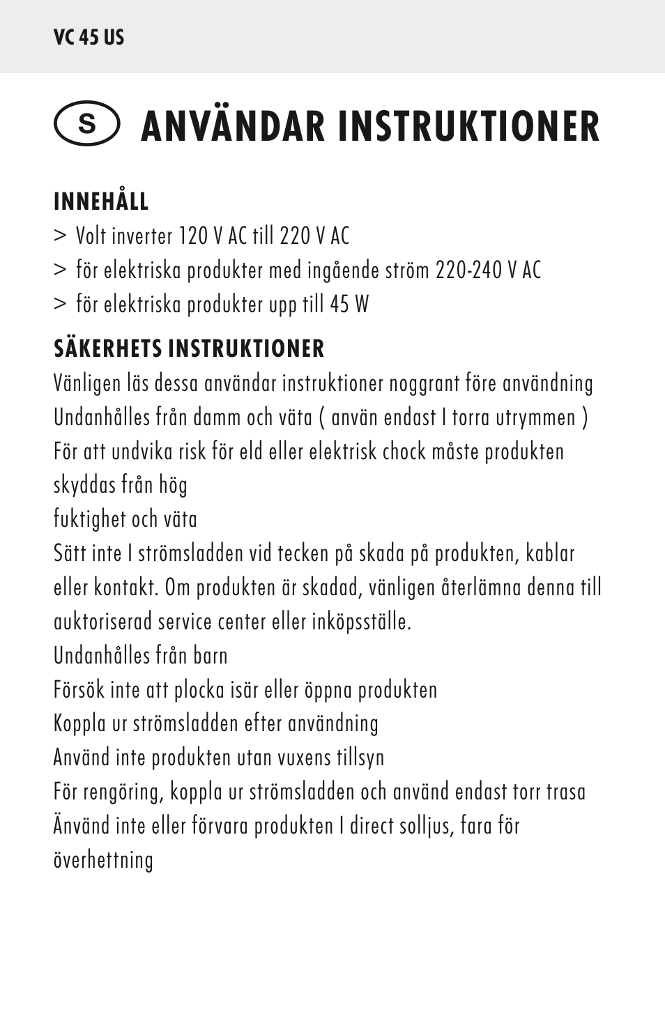 Användar instruktioner | ANSMANN 5500022 VC 45 US User Manual | Page 16 / 36