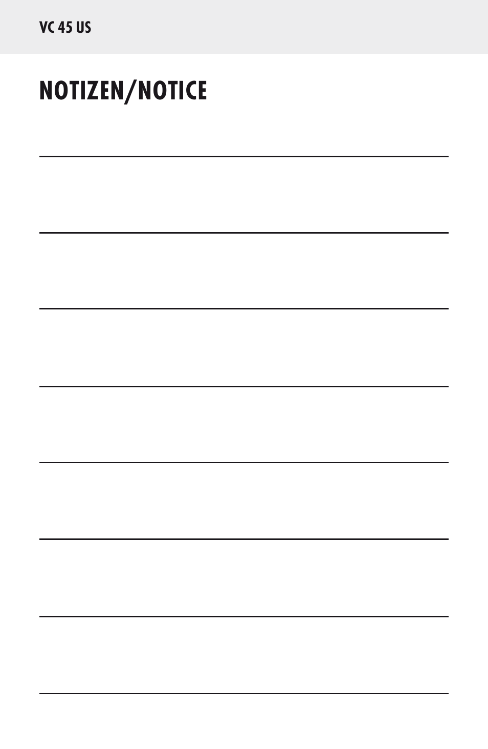 Notizen/notice | ANSMANN 5500022 VC 45 US User Manual | Page 34 / 36