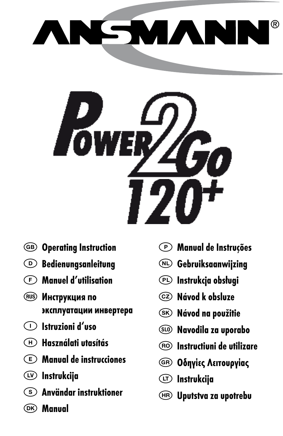 ANSMANN 5600003 Power2Go 120+ User Manual | 46 pages